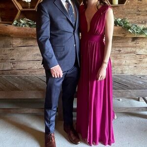 Elegant deep pink  Gown